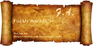Fuith Adrián névjegykártya