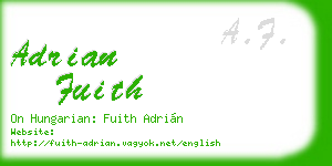 adrian fuith business card