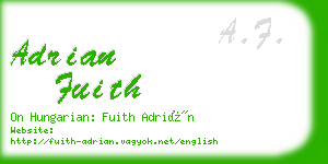 adrian fuith business card